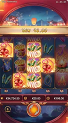 Wild Fireworks · Mekanisme Simbol Bertumpuk dan Free Spins Wild Fireworks
